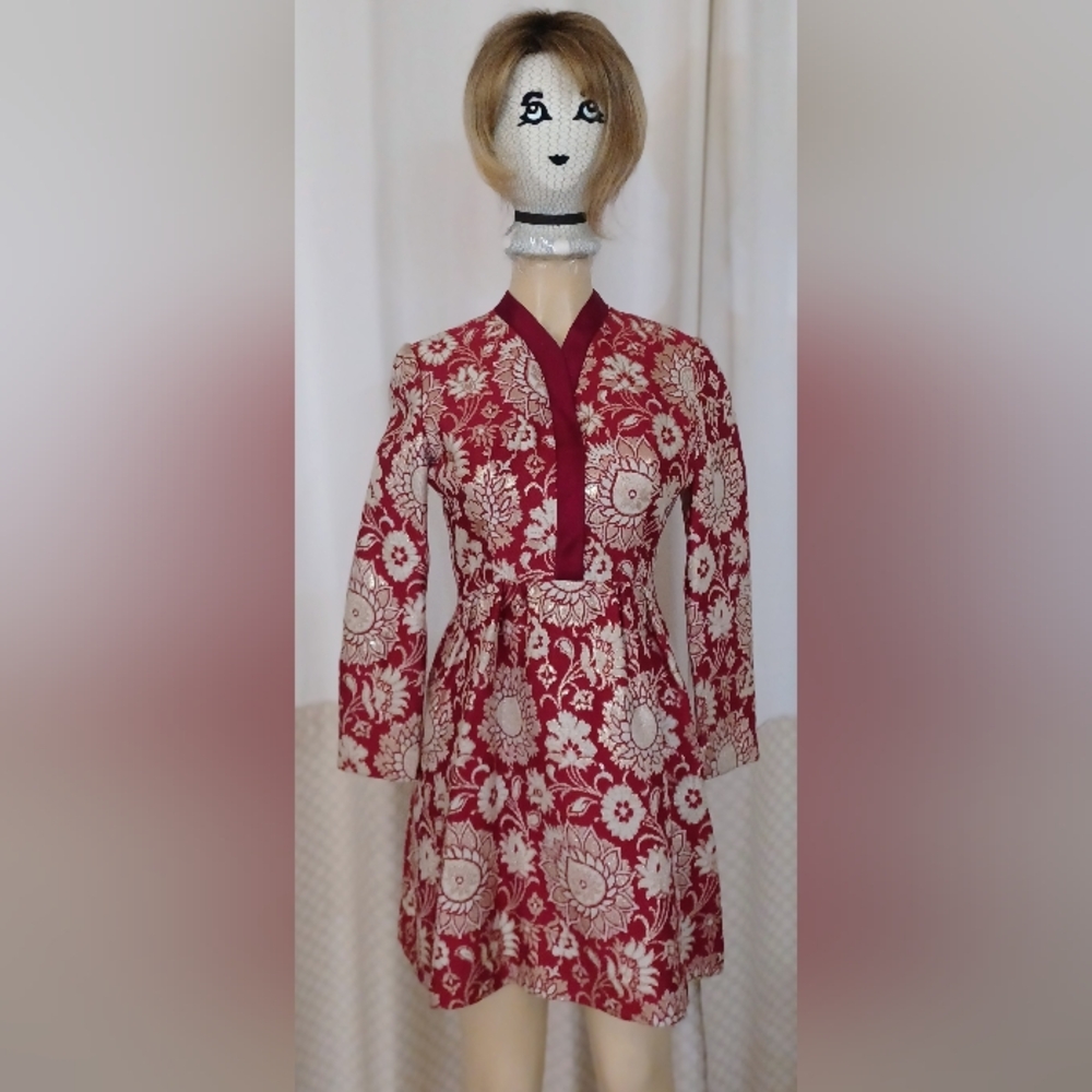 Floral Red Dress